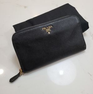 Prada Large Saffiano Leather Wallet